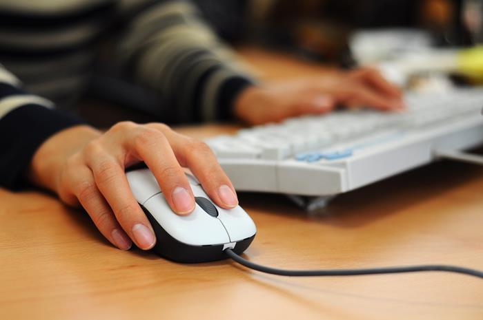 computer being used