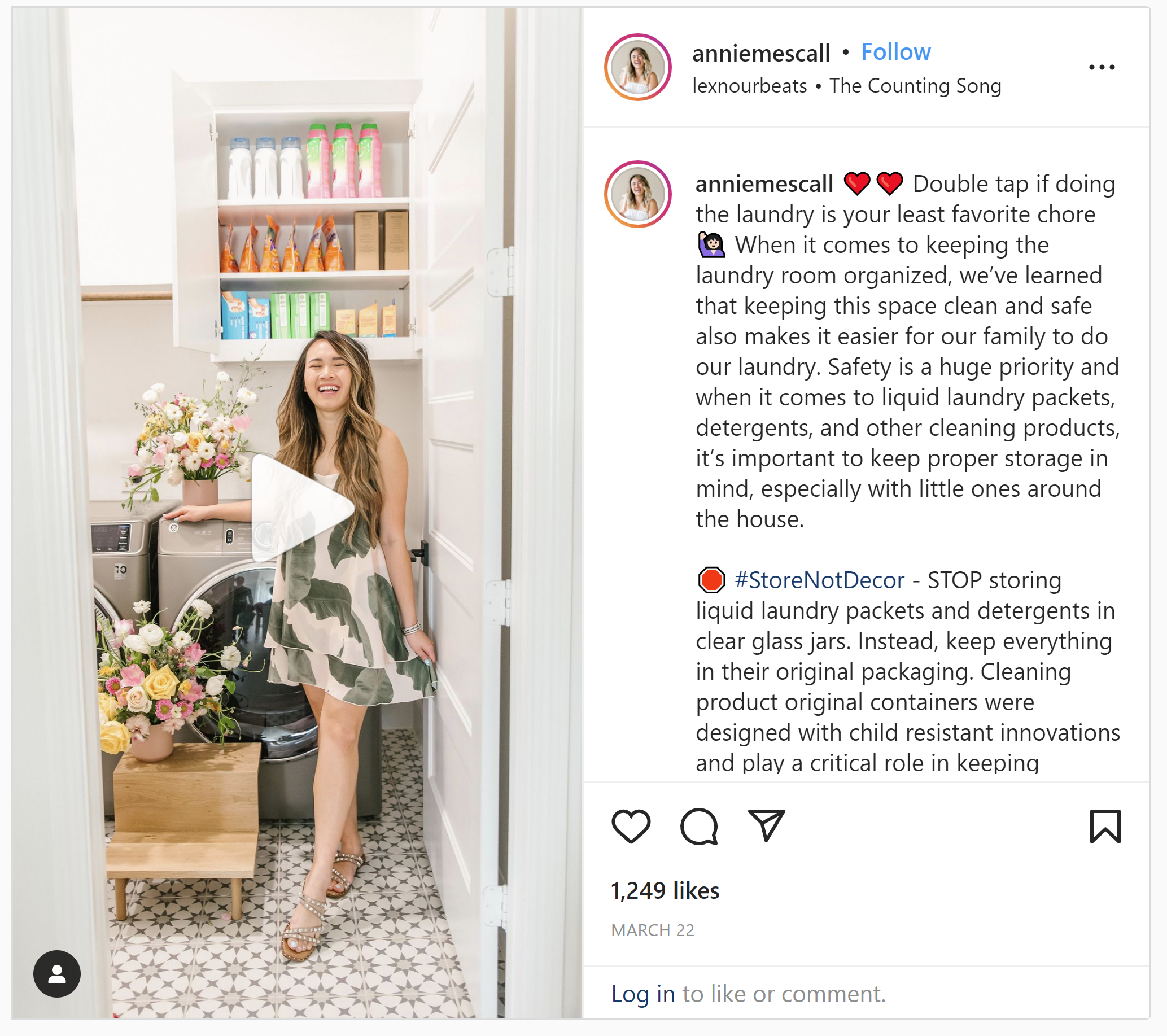 Annie Mescall Instagram Post