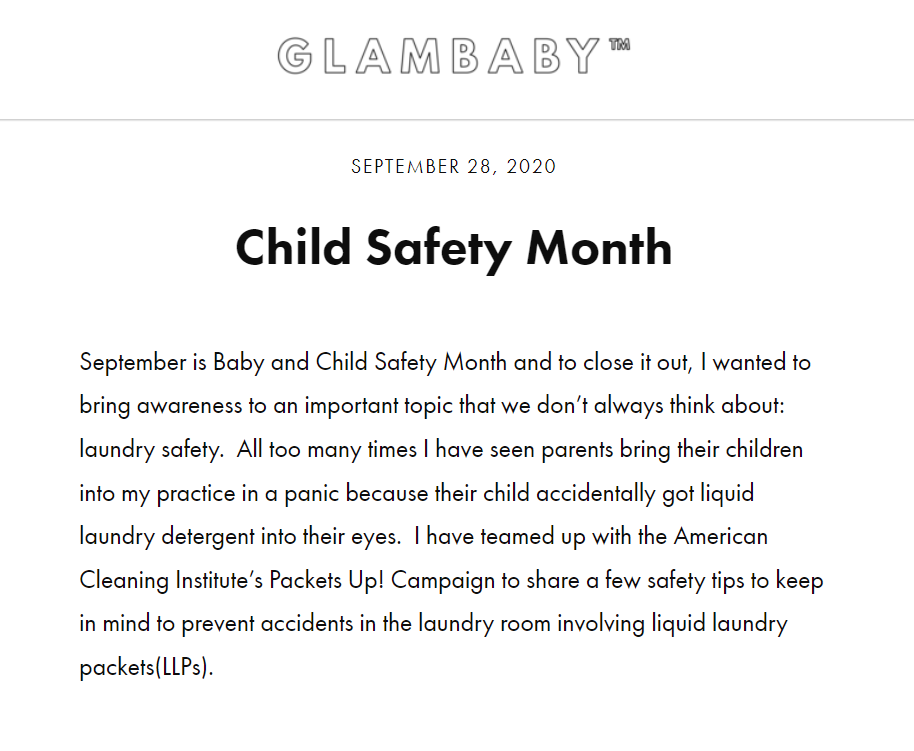 Glam Baby Post